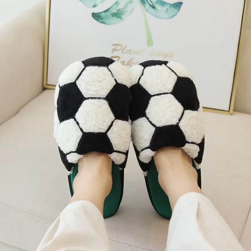 Stuffed Fluffy Football&basketball&tennis Slipper Kids Adult Indoor Shoes Nice Present