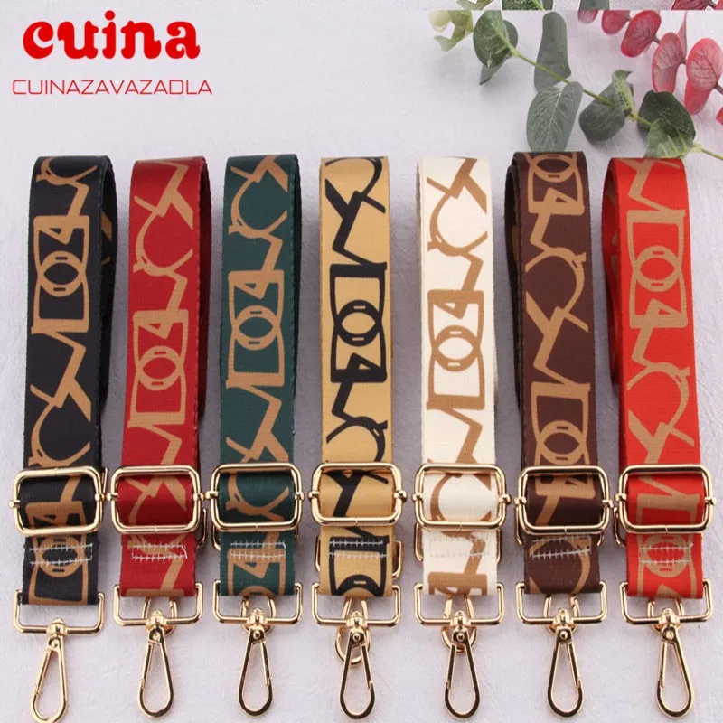 

New O Bag Handle Bag Strap For Women Removable Diy Shoulder Rainbow Handbag Accessories Cross Body Messenger Nylon Bag Straps