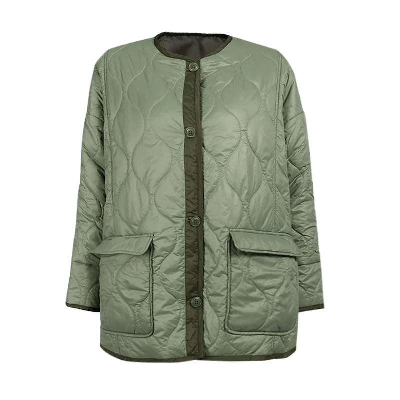 Women Winter Jacket 2022 Winter New Cotton Clothes Top Cc21080 Loose Long Sleeve Pocket Cotton Clothes  Womens Tops And Blouses
