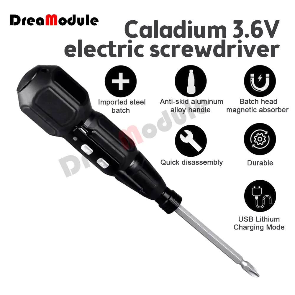 

3.6V Electric Screwdriver Rechargeable Household Electric Manual Dual-purpose Screwdriver USB Lithium Screwdriver Accessories