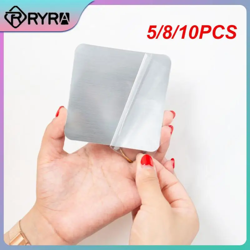 

5/8/10PCS Broom Hanger Hooks Waterproof Wall-mounted Mop Storage Self-adhesive Strong Bathroom Organizer Mop Organizer