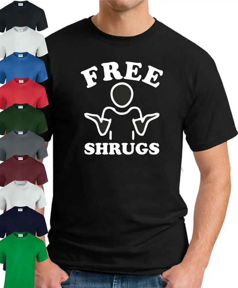 

Футболка Free Shrugs, забавный девиз, новинка, мужской подарок Geeky Geek Nerd