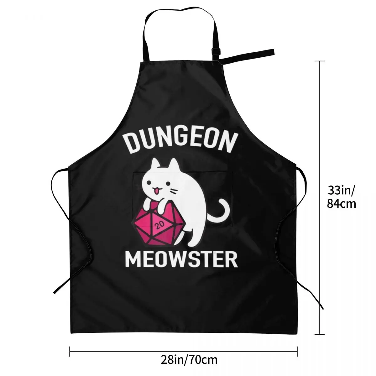 Забавный фартук Dungeon Meowster DnD Gamer Cat D20 кухонные женские платья предметы