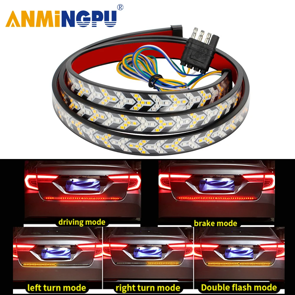 

ANMINGPU Car LED Tailgate Light Tail Light Strip Reverse Backup Brake Light Strip For Truck Jeep 12V 24V Pickup Turn Signal