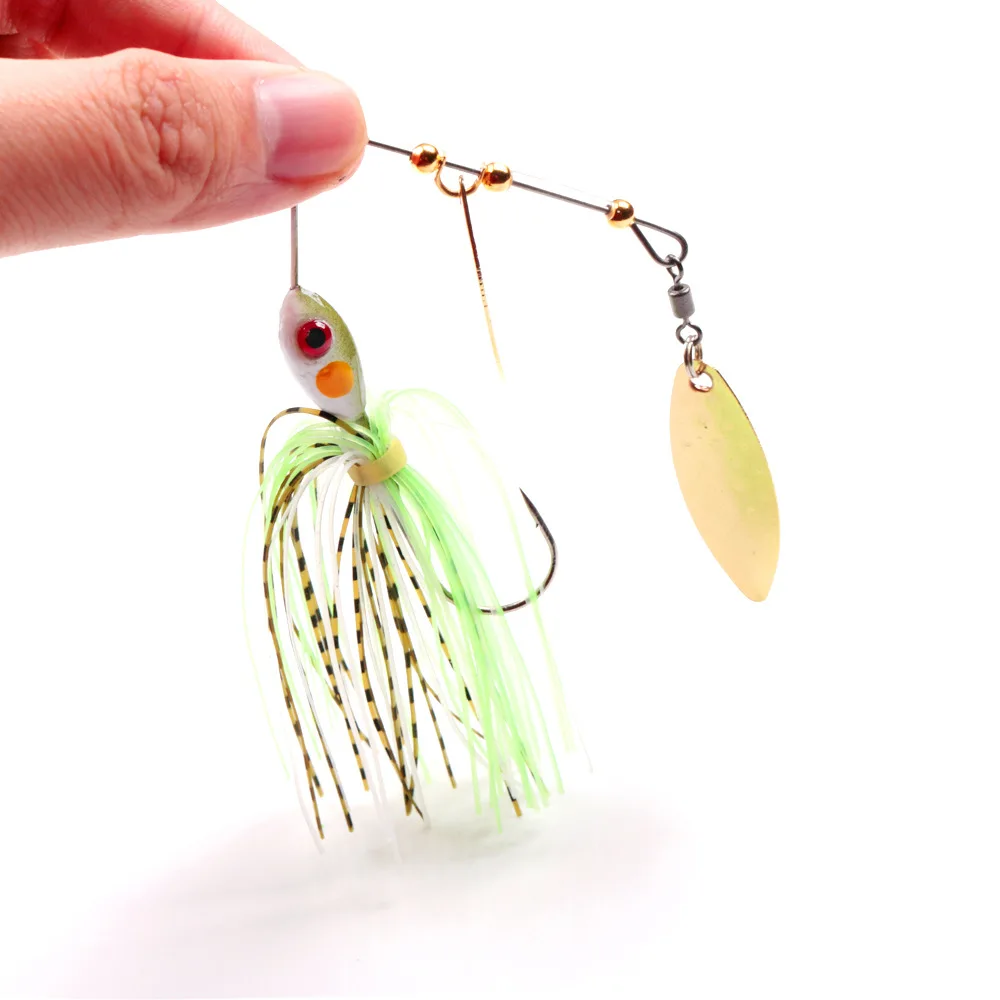 

1pcs 13g Spinner Bait Metal Lure Hard Fishing Lure Spinner Lure Spinnerbait Pike Swivel Fish Tackle Wobbler Fishing Noise Sequin