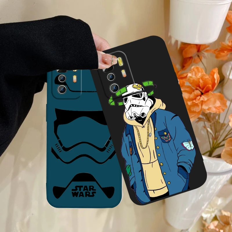 

Star Wars Characters Phone Case For Xiaomi Redmi Note 11T 11 11S 10T 10 9T 9S 9 8T 8 7 6 5 Pro Liquid Rope Funda Cover Soft Back