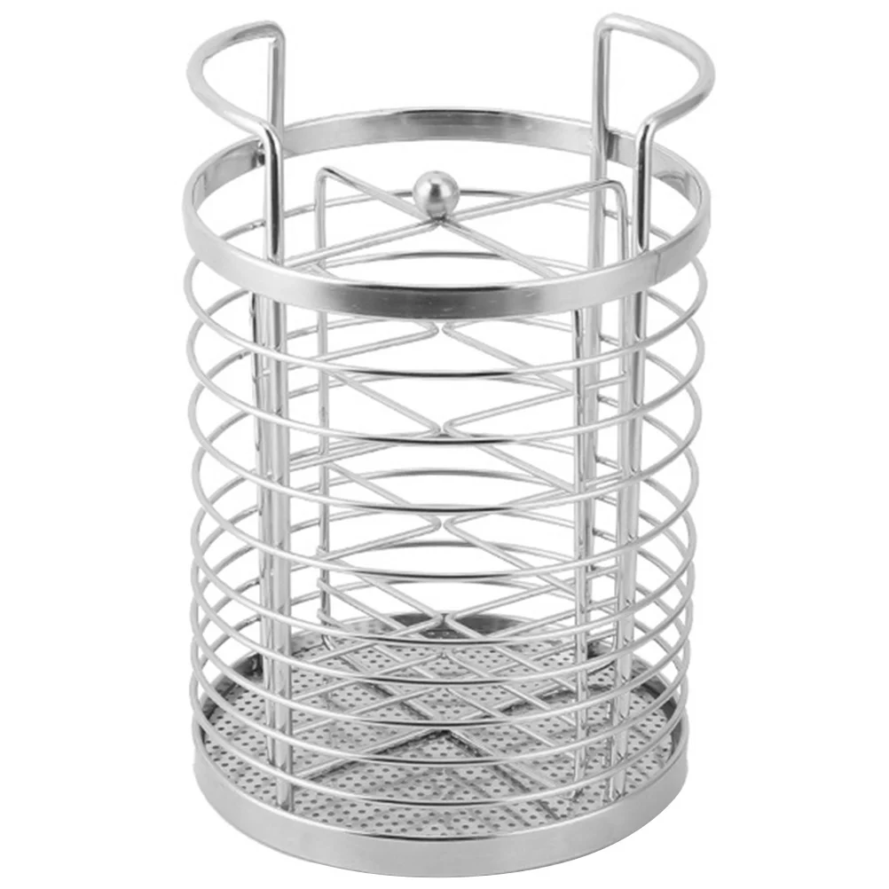 

Cutlery Draining Holder Container for Utensil Desktop Spoon Storage Chopstick Stainless Steel Silverware