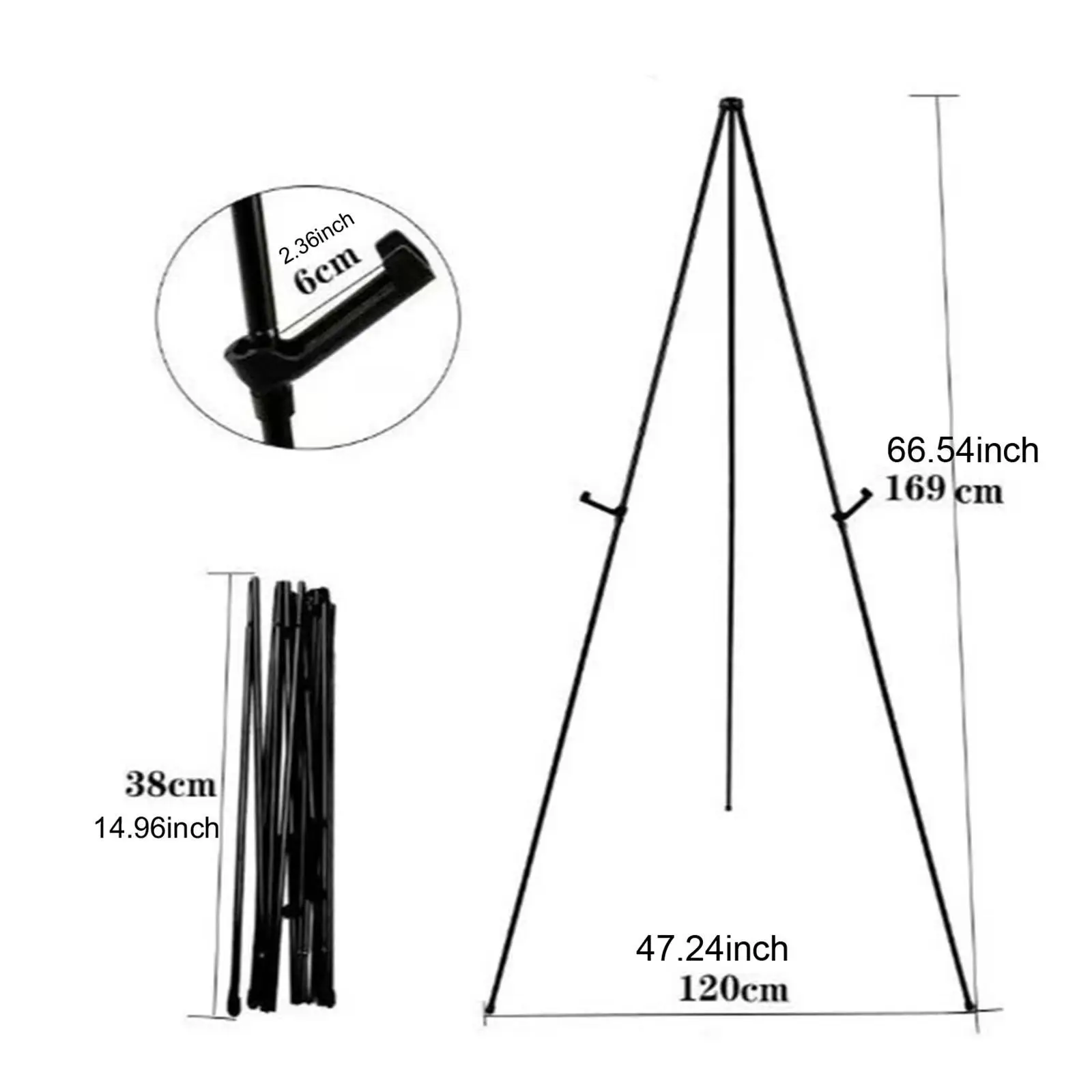 Телескопический дисплей мольберт штатив складной DIY напольный держатель для