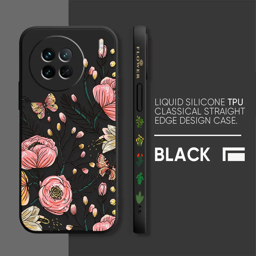 Vintage Retro Flowers And Plants Leaves Case For VIVO X21I X21S X23 X27 X30 X50 X60 X70 X80 X90 PRO PLUS Case Funda Shell Capa