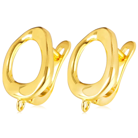 Juya комплект фурнитуры для сережек 8 шт., медный, золотистый/серебристый