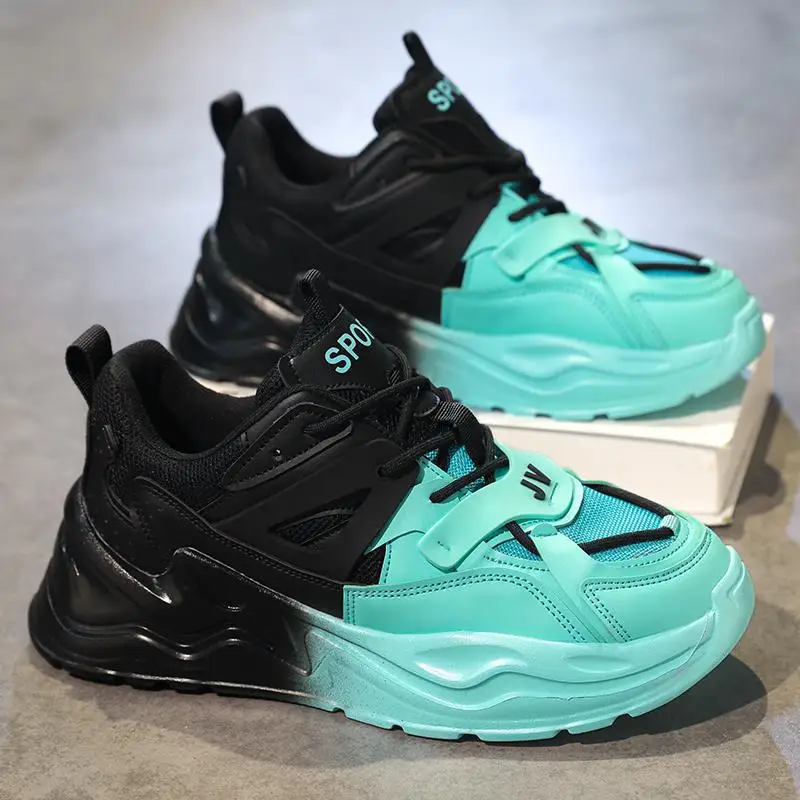 

Кроссовки мужские сетчатые, толстая подошва, красные, воздухопроницаемые, Европейская станция, Новинка осени 2023