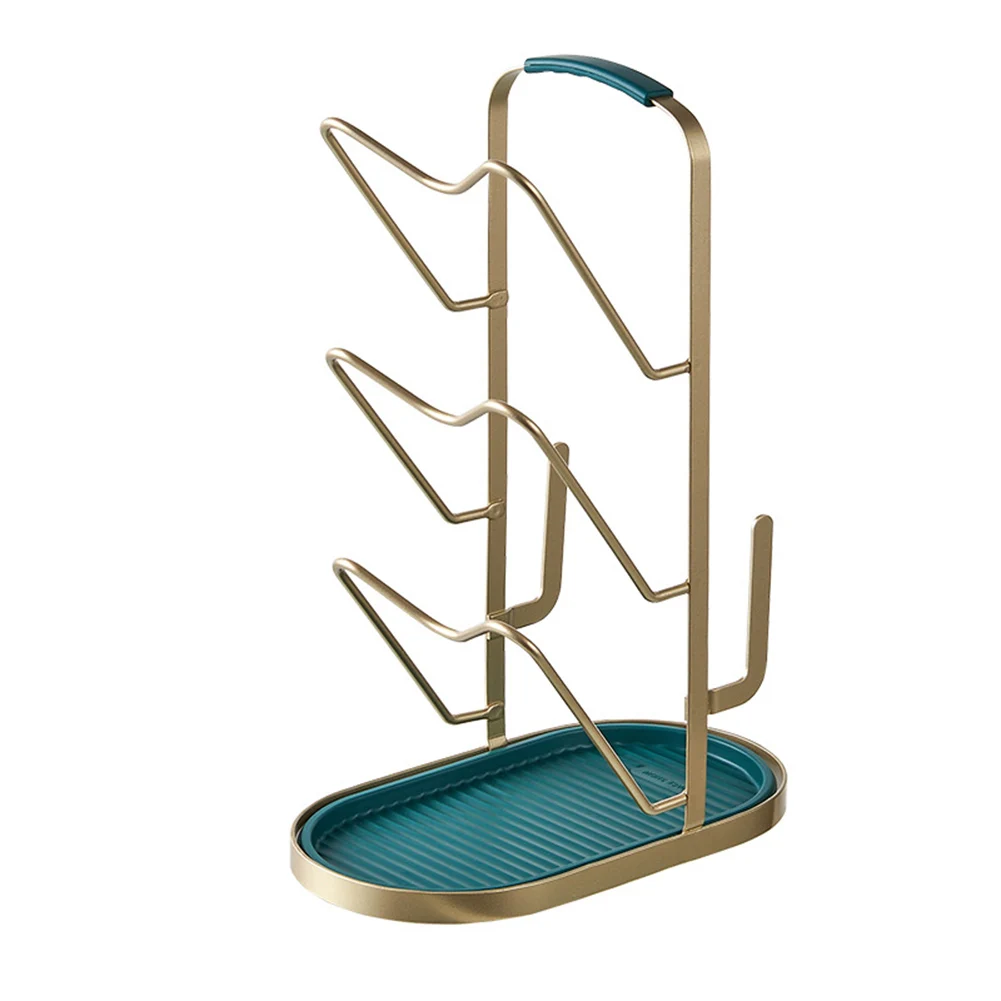 

1pc Draining Standing Pot Lid Holders For Utensils Rests Kitchen Counter Plastic 35.7x25.9x14.3cm Kitchen Tools Home Storage