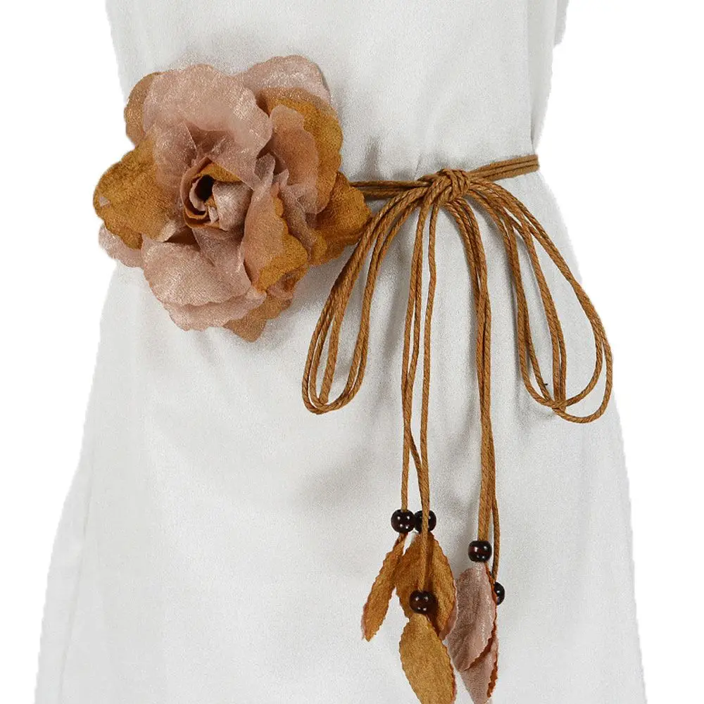 

Fashion 150cm Big Flower Thin Women Chiffon Waist Chain Waist Rope Waistband Belts