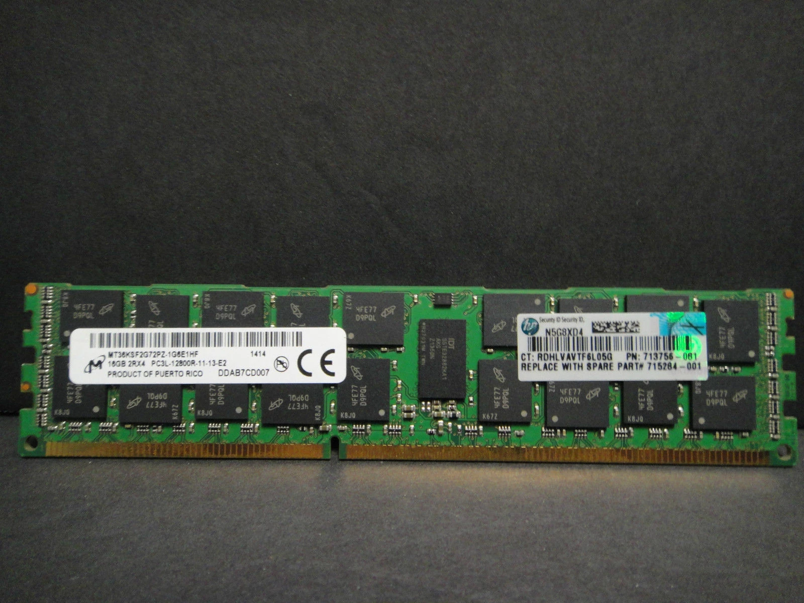

DL380 DL385 DL580 G7 RAM 16G REG 713985-B21 713756-081