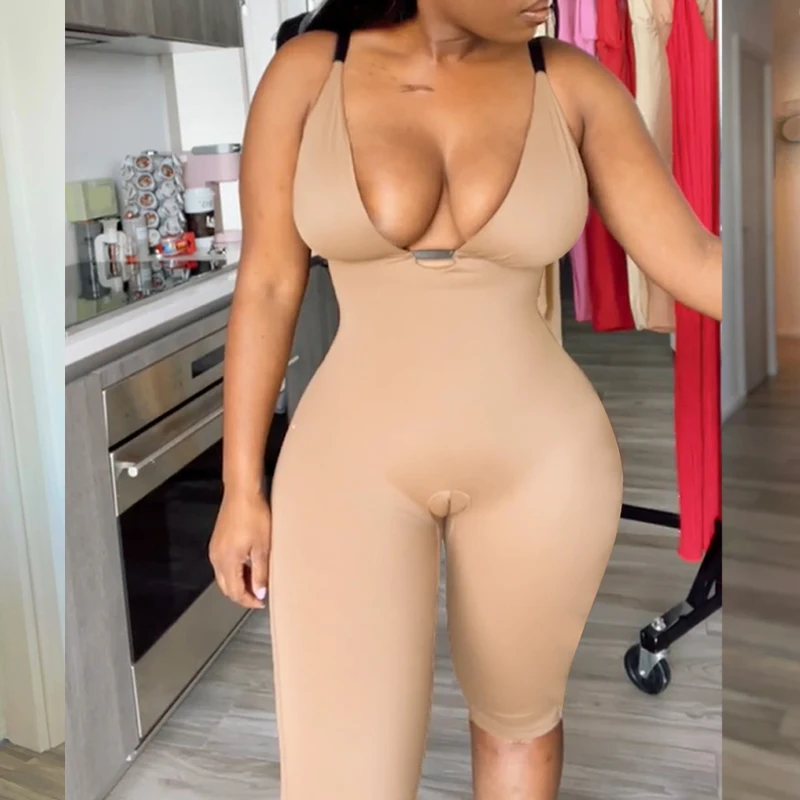 Sculpting U-neckline Seamless Low Back Light Weight Compression Bodysuit  Post-surgical Reducer Girdle