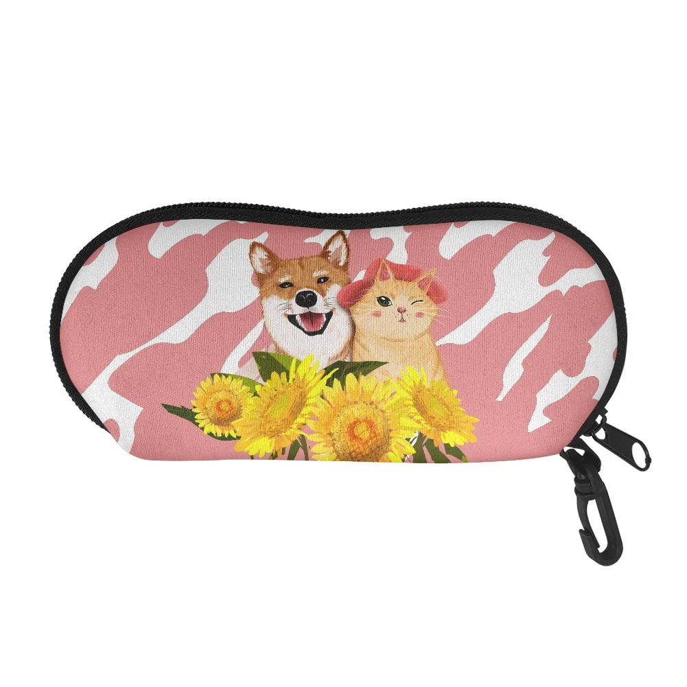 Sunglass Cover Dog and Cat Reading Eyeglass Dustproof Case B