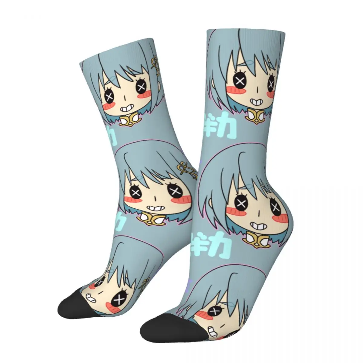 

Hip Hop Retro Sayaka Crazy Men's Socks Unisex Puella Magi Madoka Magica Anime Street Style Pattern Printed Funny Novelty Sock