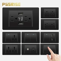 pssrise a18 us un standard wall switch socket usb tv tel computer power outlet pc panel doorbell light switch br ca au 11872mm