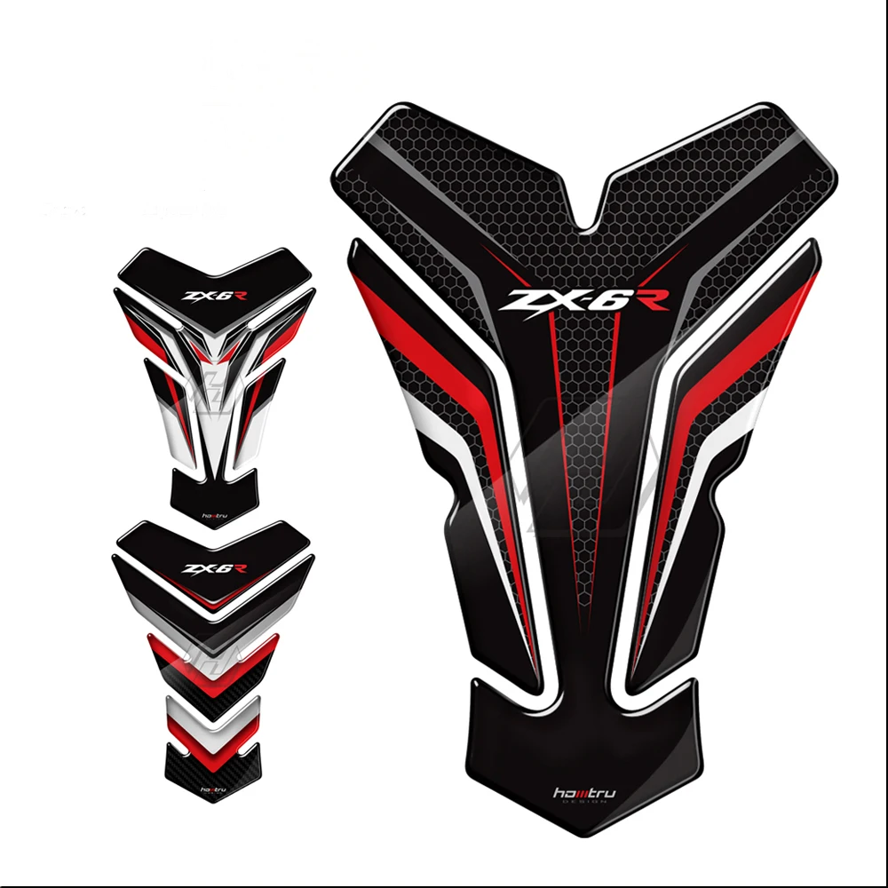 

For Kawasaki ZX6R ZX-6R 636 3D Resin Motorcycle Tank Pad Protector Sticker