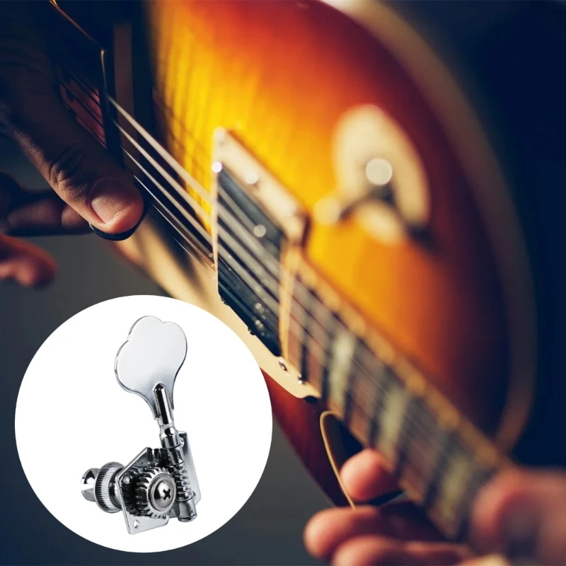 

Bass Tuner Electric Bass Tuning Peg Guitar Opened Machine Knobs Replacement 24BD