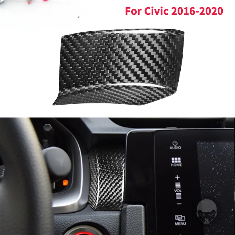 

For Honda Civic 10th Gen 2016-2021 1Pcs Central Control Panle Decals Trim Stickers Car Styling Interior Decoration Paste Style