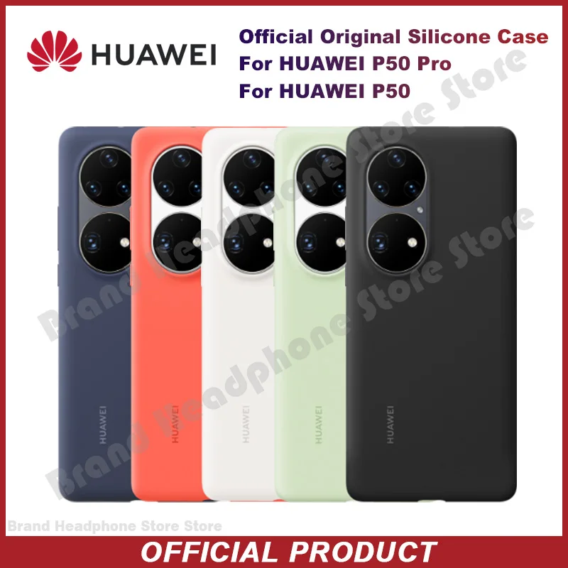 

100% Original Huawei Silicone Case cover For HUAWEI P50/P50 Pro With Microfiber Inside Phone Case iquid Silicon Protective Cover