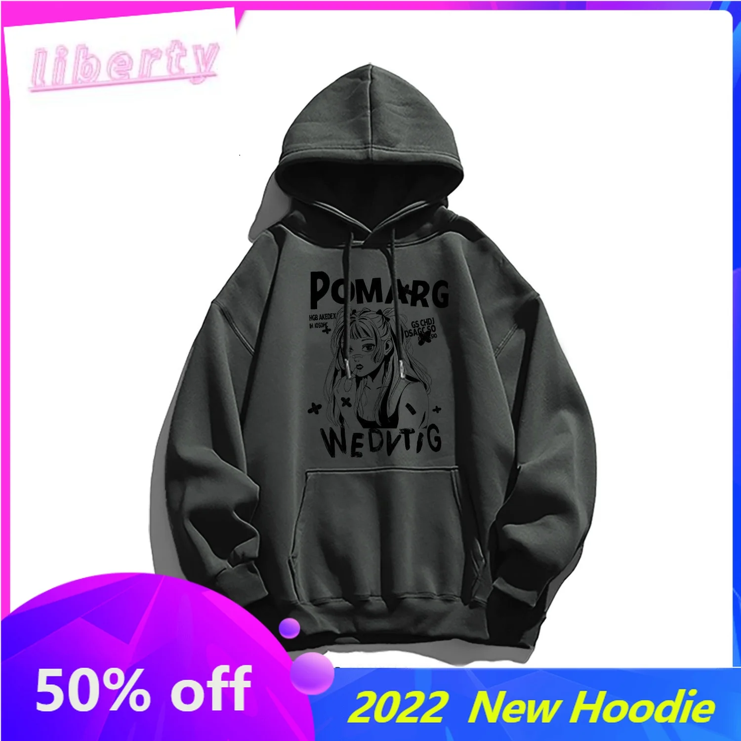 

Men's Hoodies Men's Sweatshirt Spring and Autumn New Style Original Design Couple Top Pullover Women's Hoodies Ins Hip Hop JP