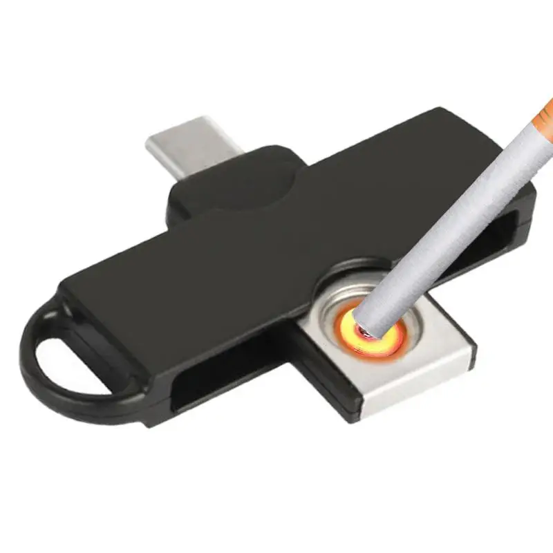 

Portable Cigarette Lighter Mini Battery-free Cigarette Lighter Connected To Mobile Phone Plug And Play Windproof Lighters Gadget
