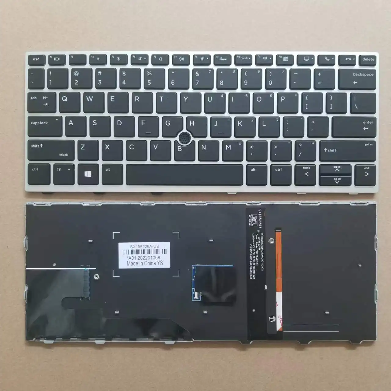 

Новинка, клавиатура для ноутбука HP Elitebook 730 G5 735 G5 830 G5 836 G5 серии US, Серебристая Рамка с точкой SX195226A