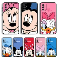 mickey minnie couple for samsung note 20 10 9 8 ultra plus lite m52 m22 m32 m62 m31s m21 m20 m12 m10 black phone case
