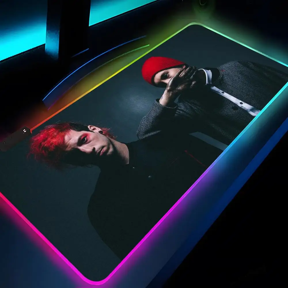 Коврик для мыши T-Twenty One Pilots подсветка Настольный коврик игровой аксессуары