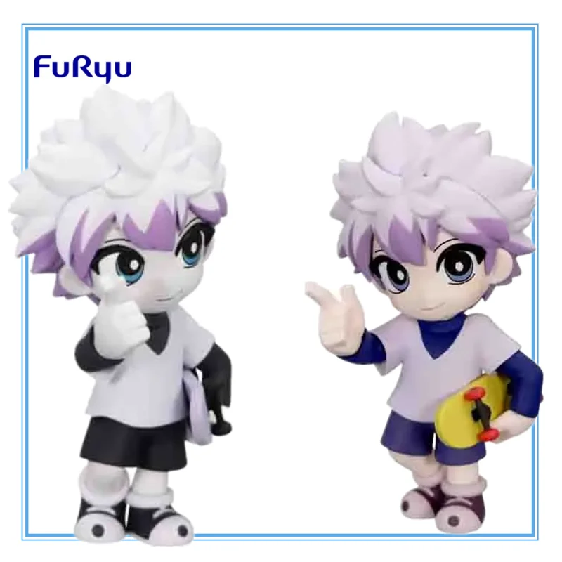 Фото В наличии оригинальный FURYU HUNTER×HUNTER Killua Zoldyck ПВХ 11 см аниме модель персонажа коллекция игрушки подарки №1