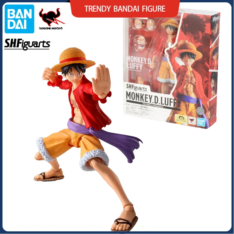 

Bandai Luffy One Piece S.H. Фигурarts The Raid Onigashima соломенная шляпа обезьяна D.Luffy Ghost Island аниме экшн-фигурка, игрушка