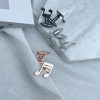 high musical note stainless steel cufflinks for men luxury french shirt cuff links male party shirt cuff women accesories gift