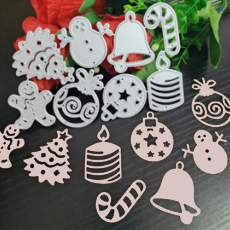 

Christmas Pendant Etching Metal Cutting Dies DIY Scrapbook Die Cutout Wedding Party Craft Embossing Decoration Stencil Reusable