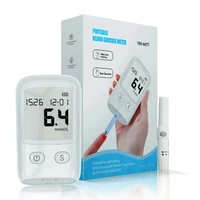 automatic household fast code free portable package blood glucose tester with large screen display