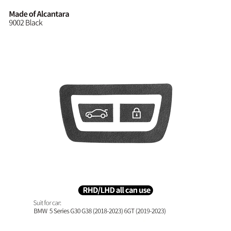 

Для BMW 5 серии G30 G38 6GT из алькантары, кнопка багажника автомобиля, декоративная накладка, рамка, наклейка, внутренняя настройка Custo, аксессуары