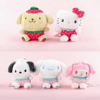 kawaii sanriod plush hello kittys cinnamoroll kuromi melody cos strawberry cute plush stuffed anime doll birthday gift kid toy