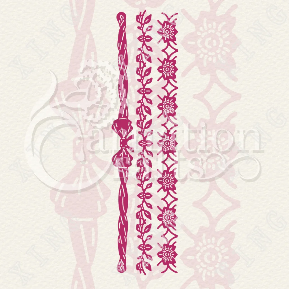 

2022 New Spring Lace Bowknots Strings Cutting Dies Diy Craft Paper Greeting Card Scrapbooking Album Decoration Embossing Molds