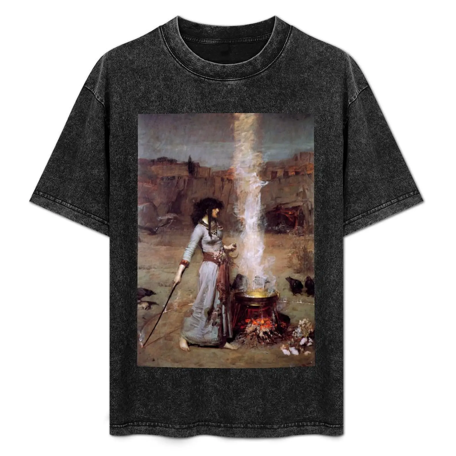 Футболка мужская оверсайз с рисунком John William Waterhouse - The Magic Circle