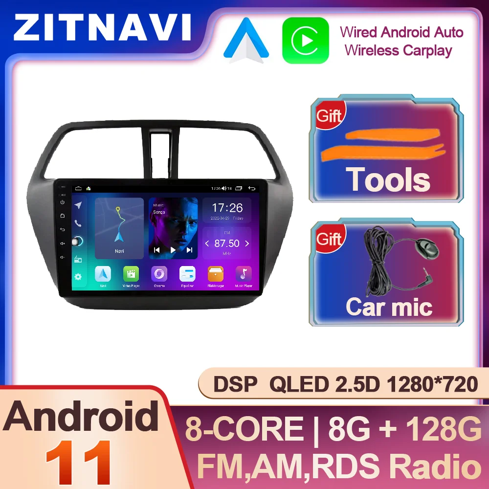 

9 Inch Android 11 For Suzuki S-Cross SX4 2 2012 - 2016 Car Radio ADAS Multimedia Player 5G WIFI 4G LTE Video DSP RDS AHD QLED BT