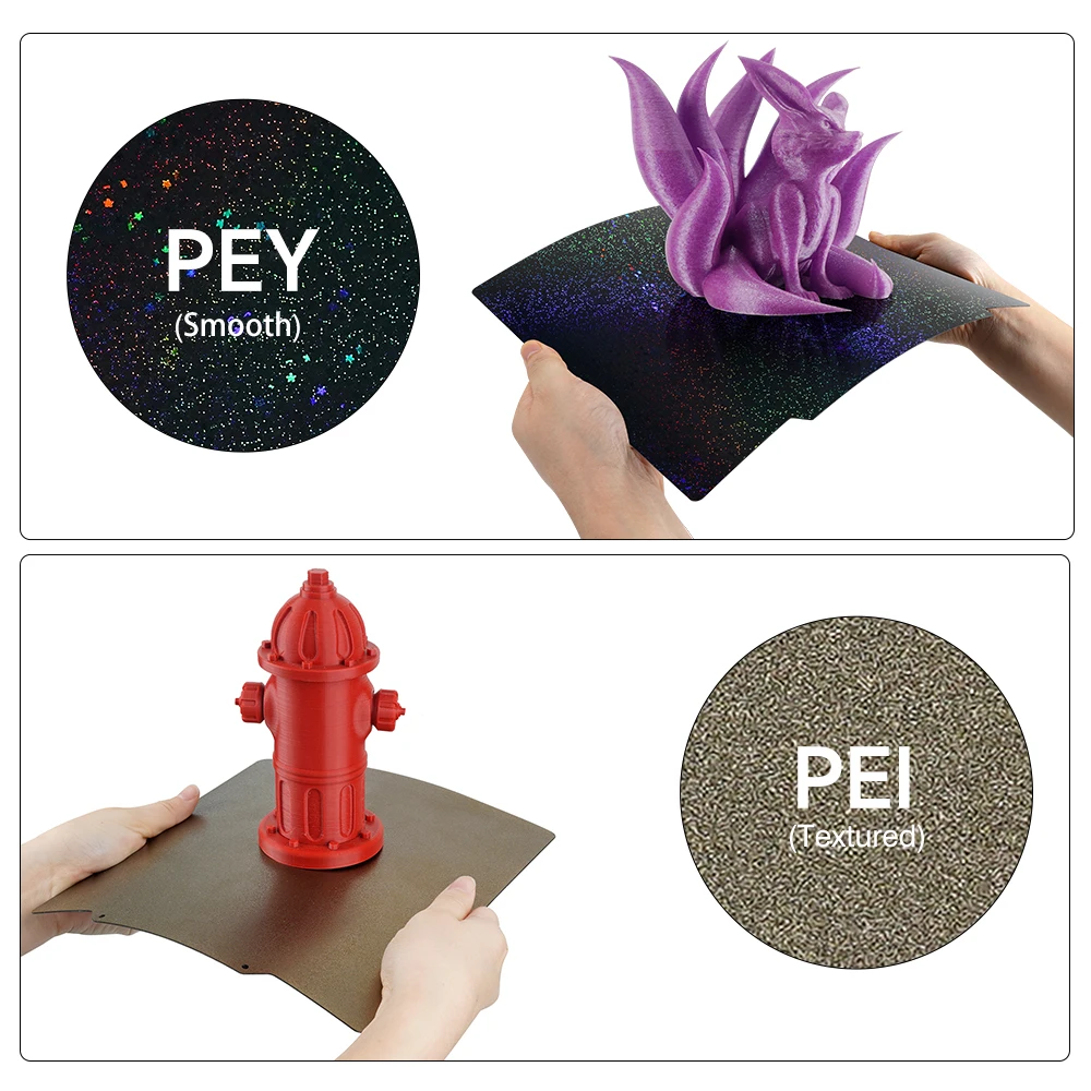 ПЭИ-пластина 235x235 для Ender 3 V2, Ender 3, Ender 5, Neptune 4 Pro. Магнитная рабочая платформа из ПЭТПЭО для 3D-принтера с подогреваемым столом из пружинной стали. (art.: 3920dd01141d5) - 3920dd01141d5