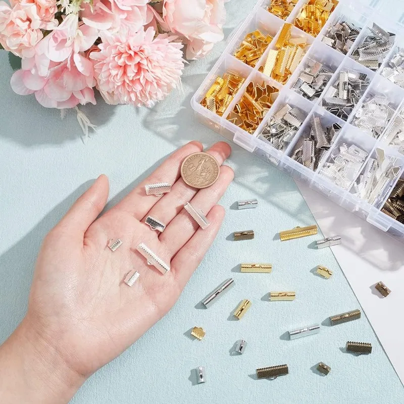 680 Шт. Кожаные Концевые Ленты 6 Размеров 4 Цвета Замки Для Шнура