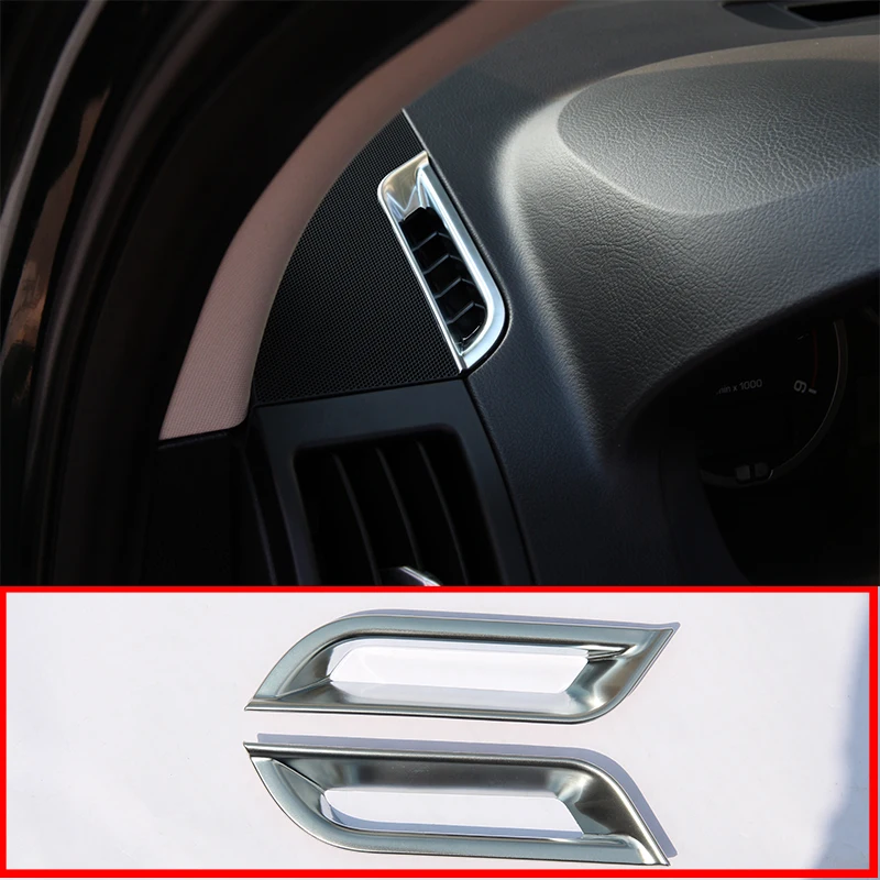 

2 шт. для Land Rover Freelander 2 2008-2015 ABS Хромированная Крышка для приборной панели переменного тока решетчатая рамка Крышка отделка Аксессуары автостайлинг быстро