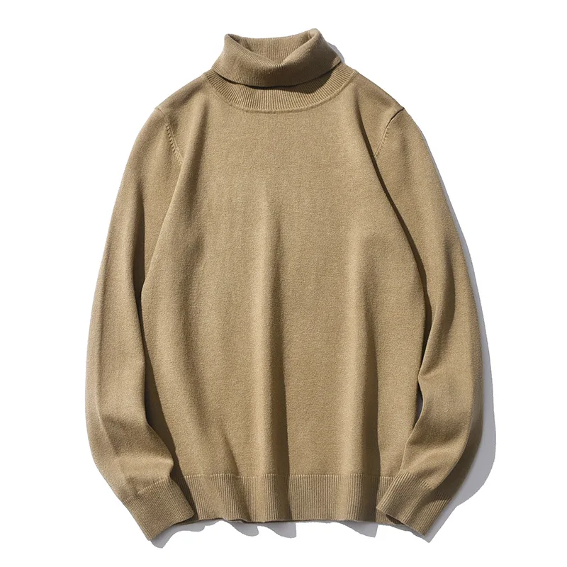Men's Clothing Sweaters Pullovers Autumn and winter men's sweater High-neck slimming warm woolen bottoming shirt Casual knitwear