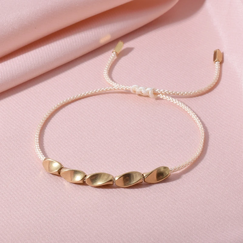 Браслет Rttooas буддийский плетеный медный браслет ручной работы с бусинами для