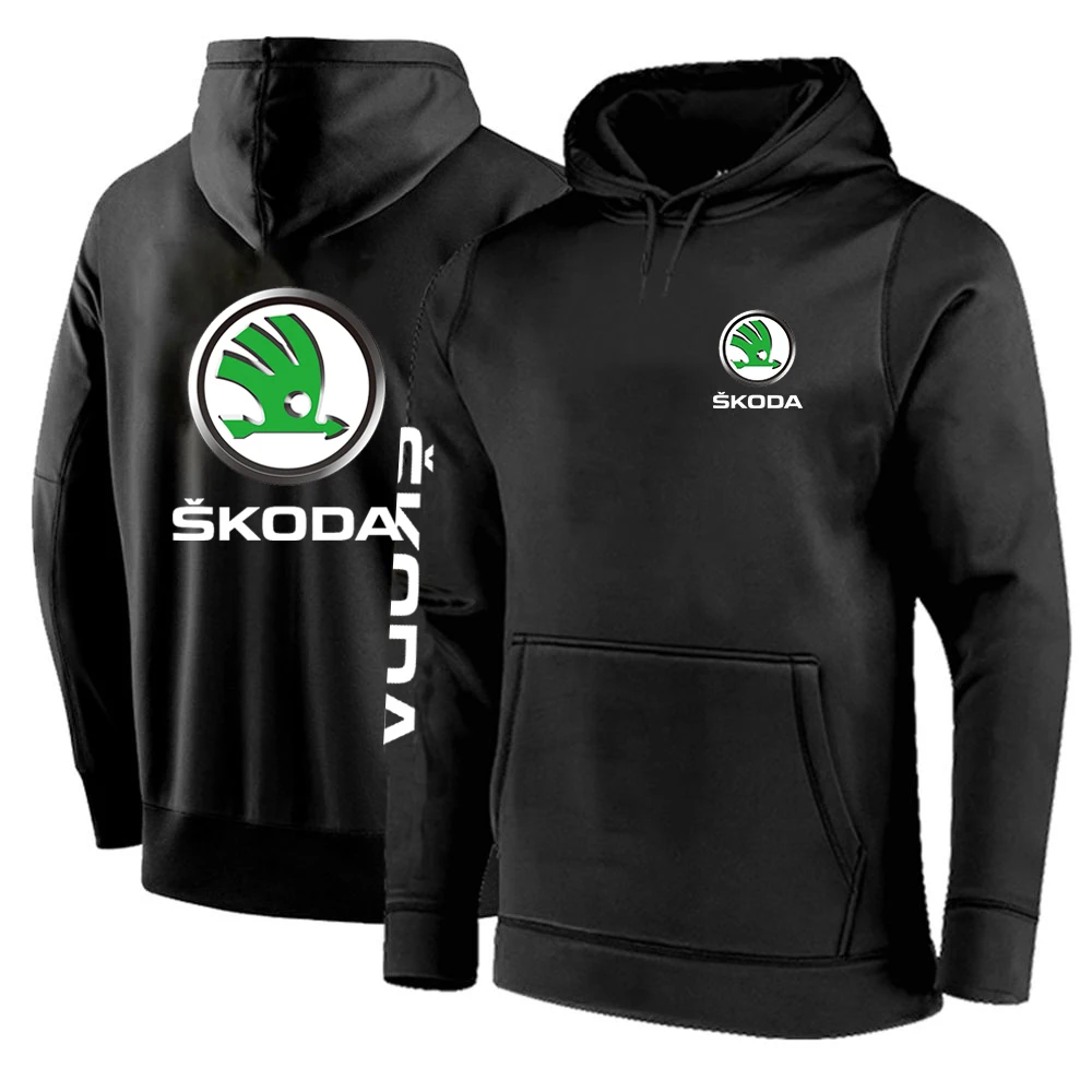

Skoda Logo Autumn 2022 Hoodies Pullover Fleece Cotton Sweatshirts Casual Fashion Fashion Hip Hop design Hooded Coats