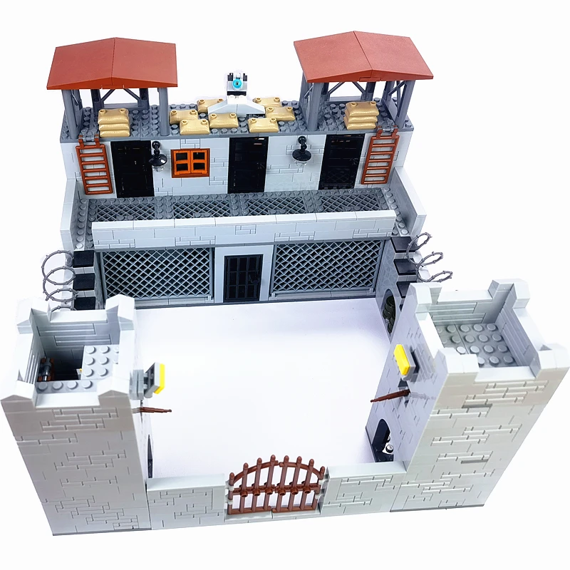 Строительные блоки WW2 военный лагерь POW кирпичи оружие строительные MOC игрушки