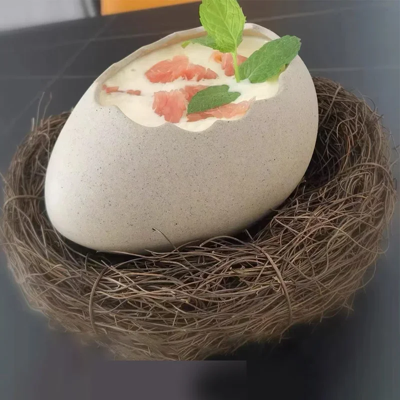 Популярный горшок для ресторана креативная миска лапши в виде разбитых яиц