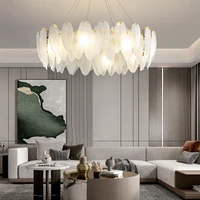led chandelier creative villa dining room light simple designer bedroom home living room glass light